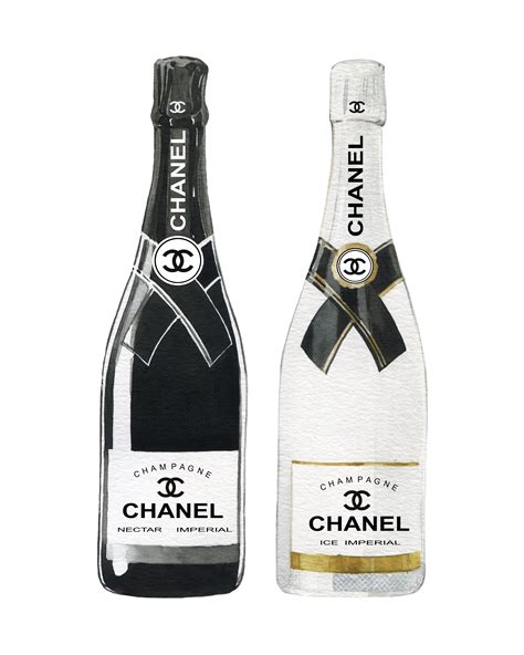 chanel champagne bottle|chanel bottle artwork.